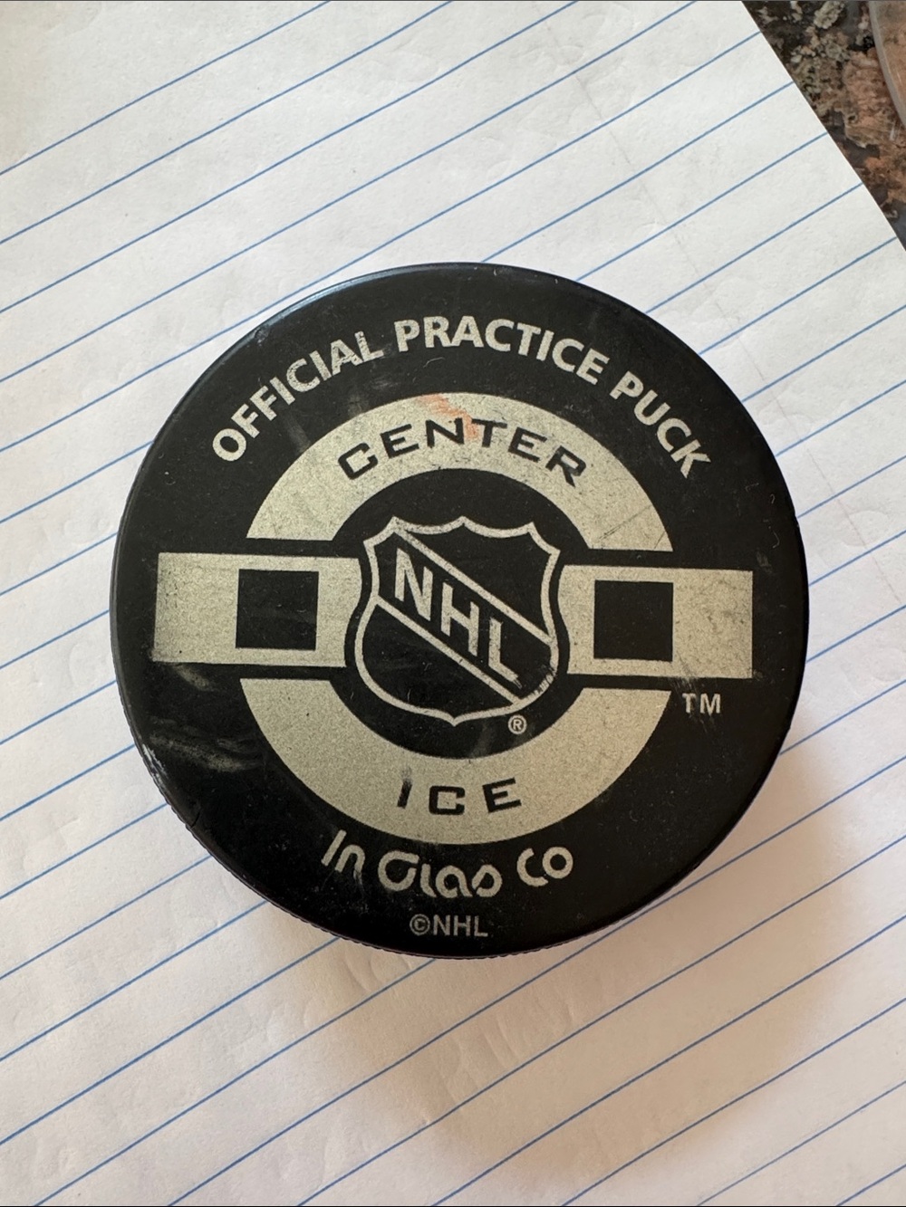 NHL Black and Silver Official Practice Puck souvenir